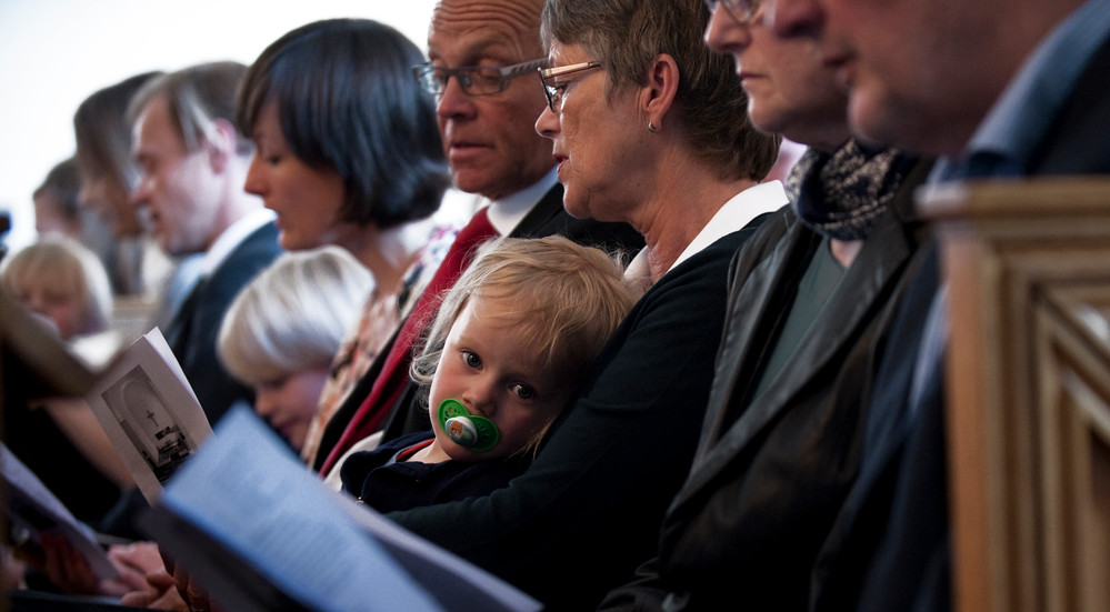 I højmessen følger efter 2. salme læsning fra Det Ny Testamente fulgt af trosbekendelsen og næste salme